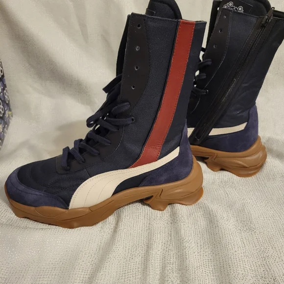 Puma palomo mens size 9 new Navy and Red High-Top Sneakers - Picture 1 of 11